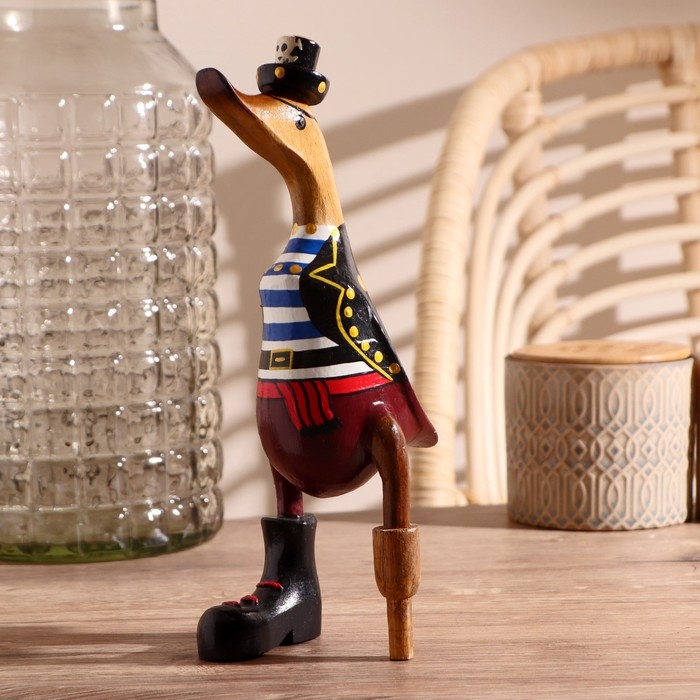 Сувенир Сувенир "Утка Пират" дерево 13х9х27 см