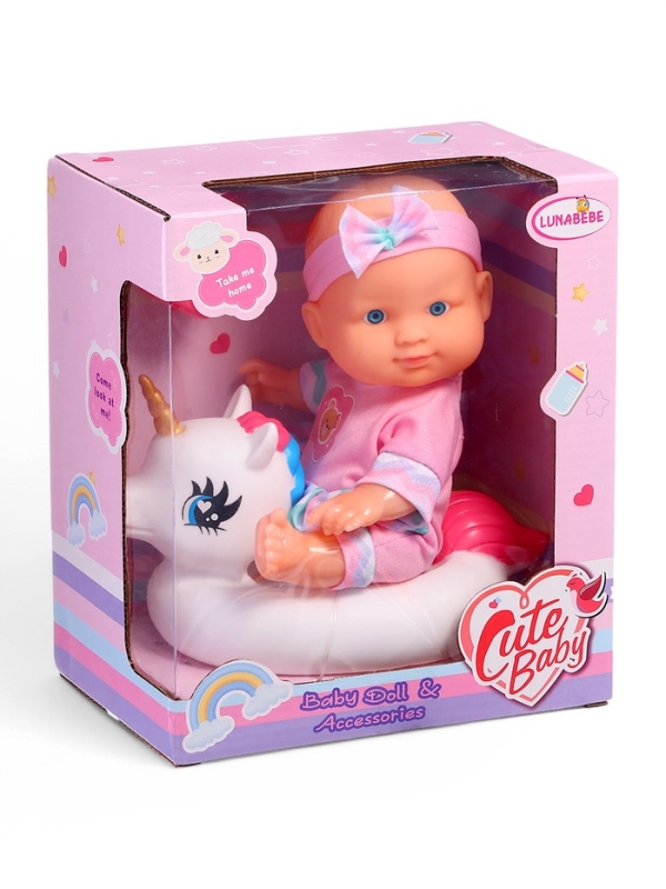 Пупс «Купание с единорогом», с аксессуарами, МИКС