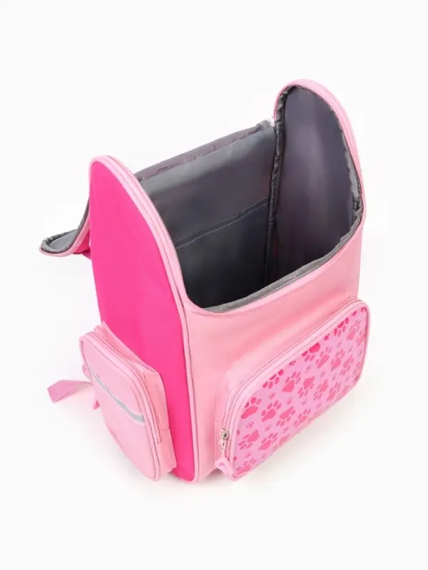 Рюкзак школьный, с эргономичной спинкой квадратный &laquo;Мишка&raquo;