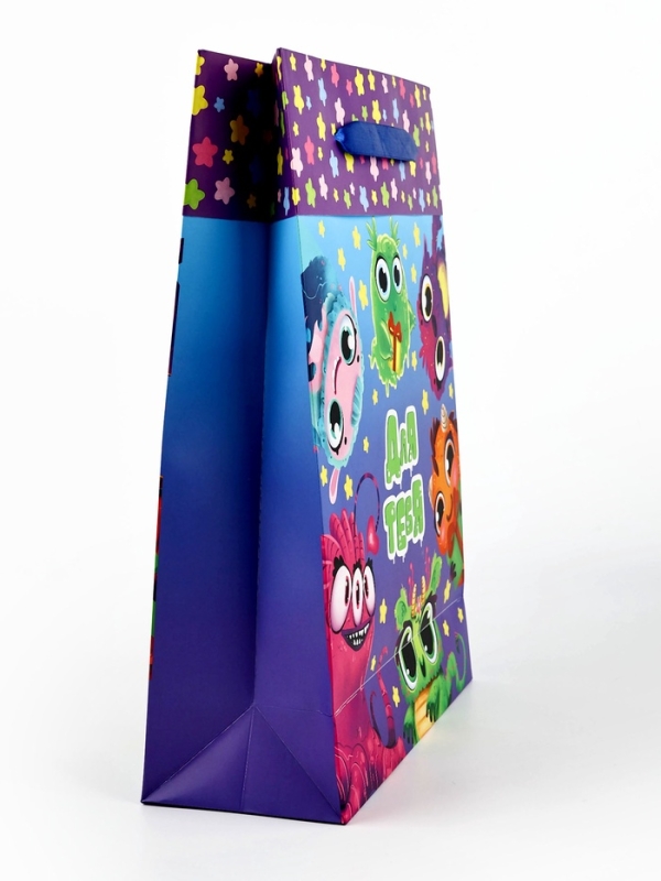 Пакет ламинированный двухсторонний «Монстрики», L 31 × 40 × 11,5 см Пакет ламинированный двухсторонний «Монстрики», L 31 × 40 × 11,5 см