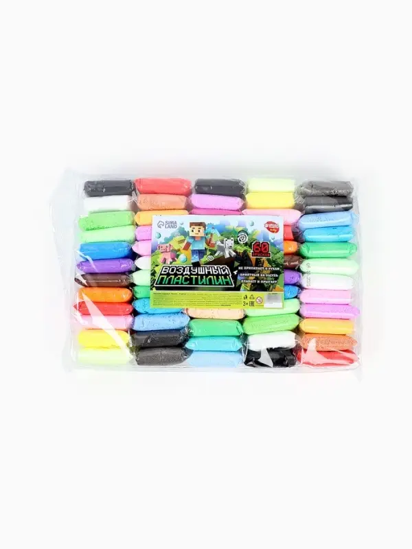 Воздушный пластилин &laquo;Пиксели&raquo;, 60 брусков