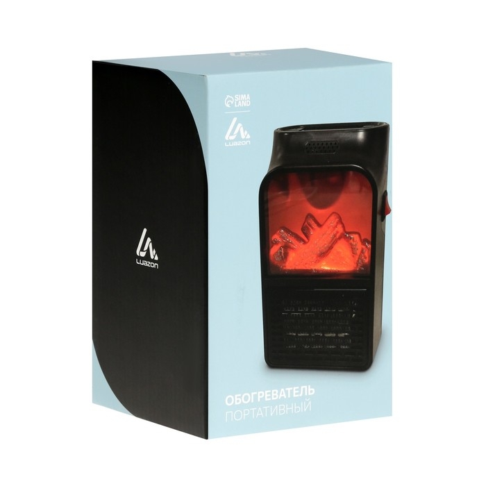 Портативный обогреватель Luazon LTO-09, 500Вт, 23 м², 2 режима, чёрный, евровилка Портативный обогреватель Luazon LTO-09, 500Вт, 23 м², 2 режима, чёрный, евровилка