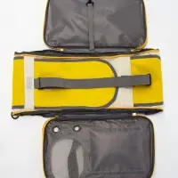 Сумка-переноска с органайзером и окном, 45&times;26&times;29 см, серо-жёлтая