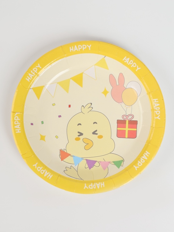 Набор бумажной посуды Набор бумажной посуды "Счастливый цыплёнок", набор 12 шт.