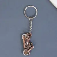 Брелок для ключей на кольце &laquo;Мотоцикл&raquo;, колёса крутятся, металл, 1.9&times;4 см