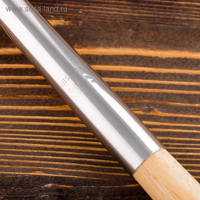 Поварешка для казана узбекская 52см, светлая деревянная ручка Поварешка для казана узбекская 52см, светлая деревянная ручка