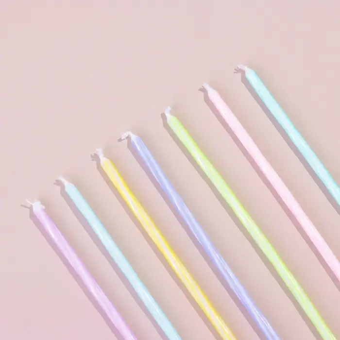 Свечи для торта, 7 штук, 11.5 см, разноцветные