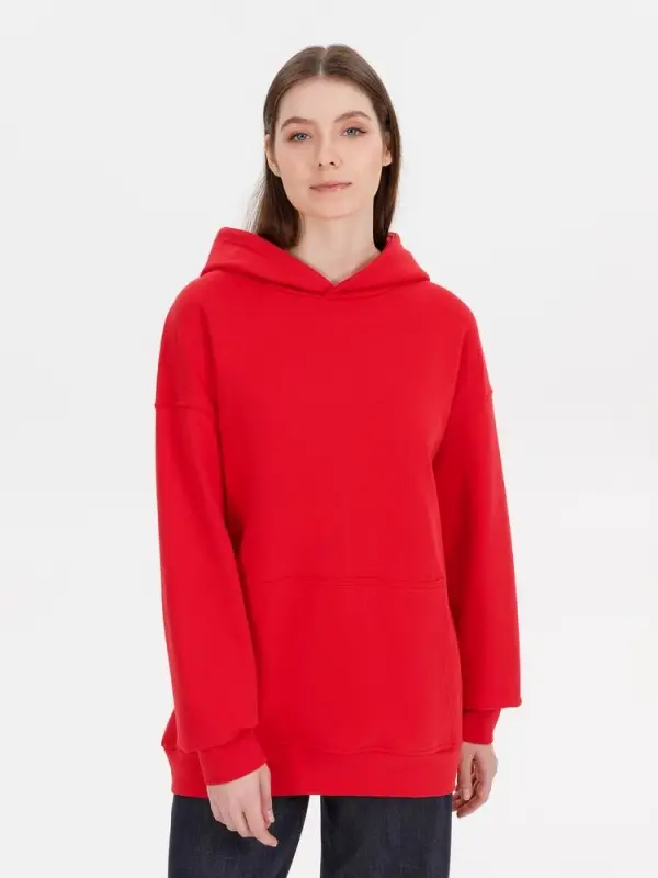 Худи оверсайз унисекс Outshine, красное, размер XS/S Худи оверсайз унисекс Outshine, красное, размер XS/S