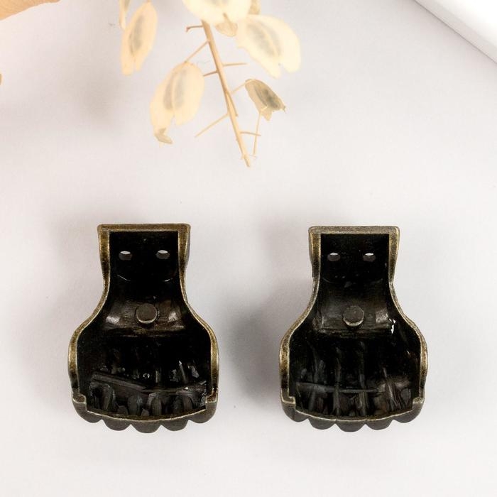 Уголок (ножка) для шкатулки Уголок (ножка) для шкатулки "Лапа" набор 2 шт бронза 3х1,7 см