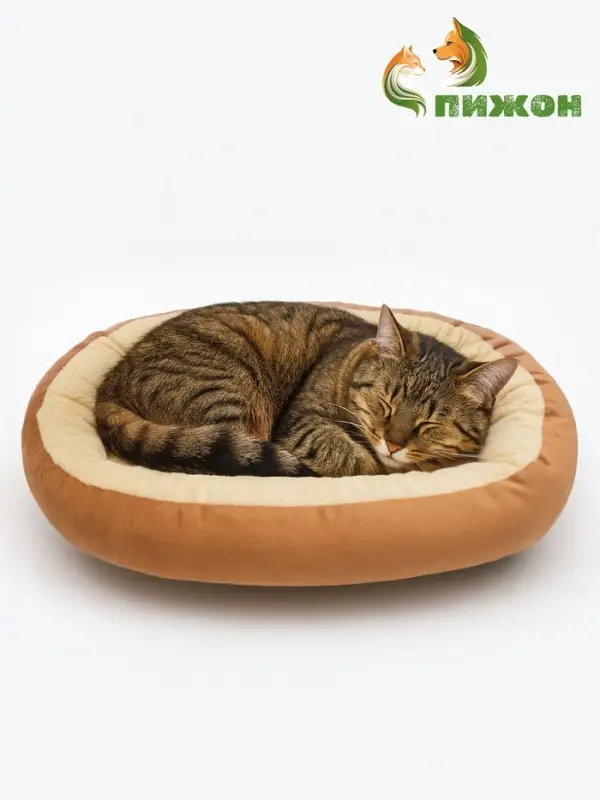 Лежанка для животных, 50*45 см, коричневая Лежанка для животных, 50*45 см, коричневая