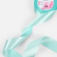 Лента атласная, 40 мм, 23&plusmn;1 м, голубая №211