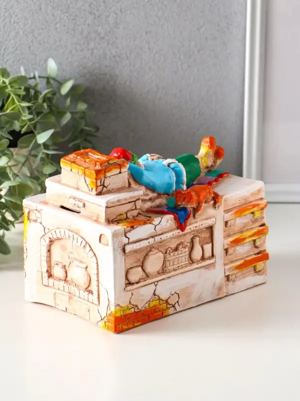 Копилка для денег «Печка», гипс, 14.5×20×12 см Копилка для денег «Печка», гипс, 14.5×20×12 см