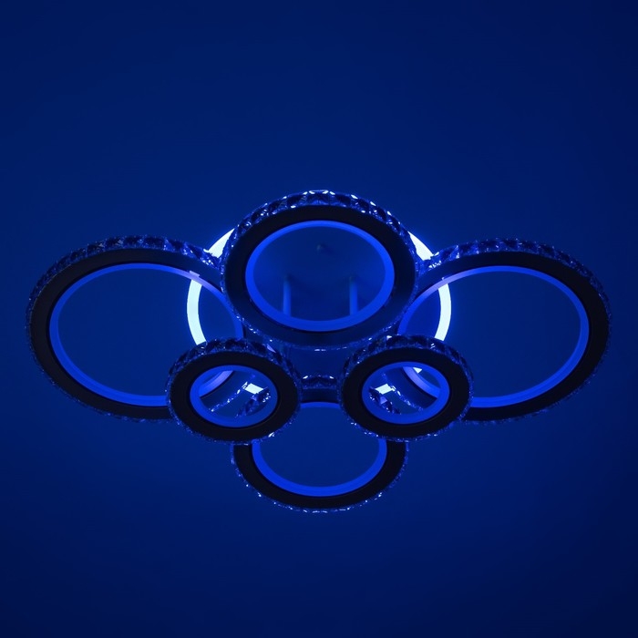 Люстра с ПДУ "Ива" 6хLED 2400Вт 3000-6000К RGB белый 75х52х14см