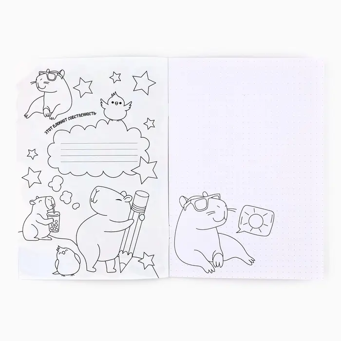 Блокнот раскраска А5, 8 страниц «Капибара» Блокнот раскраска А5, 8 страниц «Капибара»