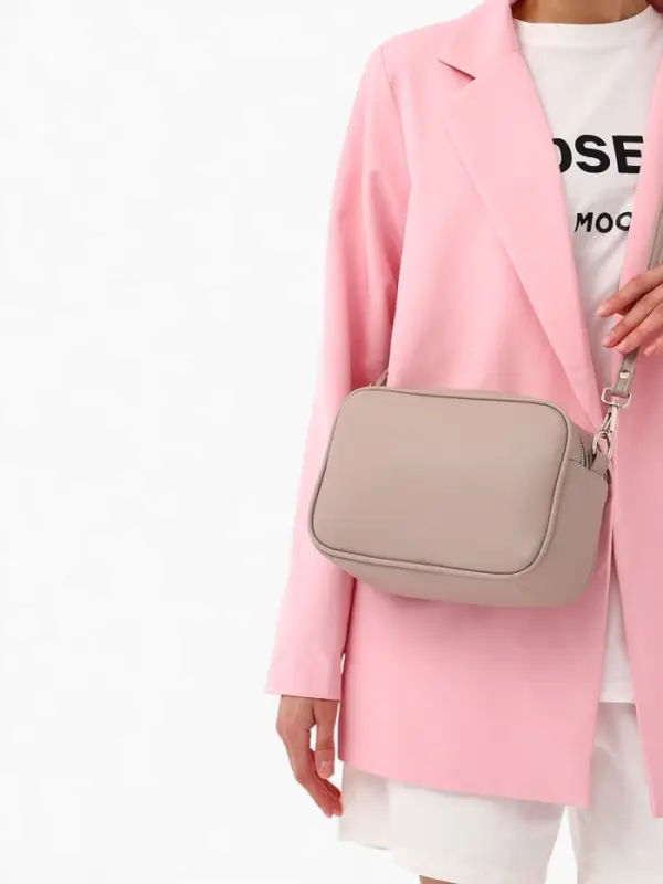 Сумка женская кросс-боди TEXTURA на молнии, 24&times;9&times;15 см, бежевая