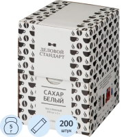 Сахар порционный в стиках Деловой стандарт 5г (200 шт/уп) шоу-бокс