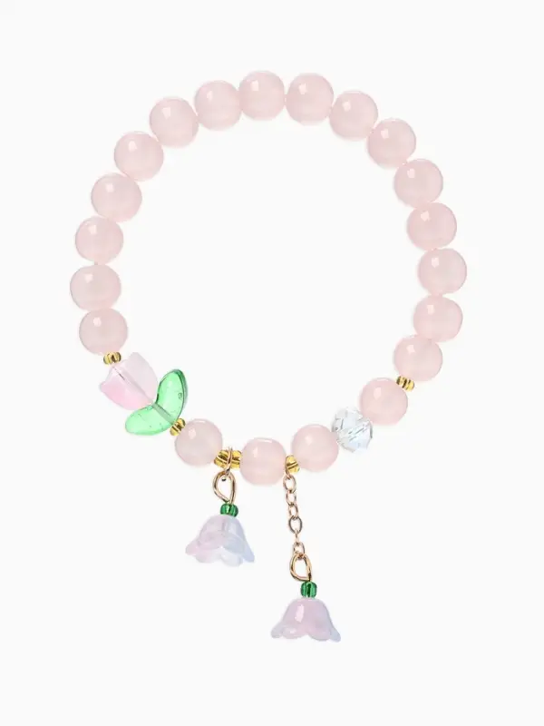 Браслет из бусин &laquo;Тюльпан&raquo;, d=6 см, шар №8, розовый