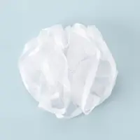 Бант для волос на резинке &laquo;Школьница&raquo;, волна, d=13 см, белый, МИКС