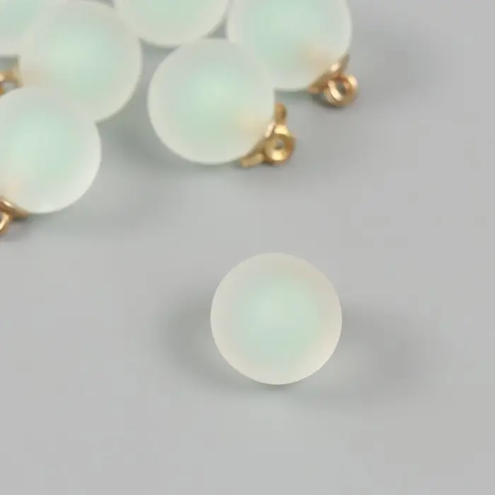 Подвеска для творчества акрил "Шар" матовый светло-зелёный 2,1х1,6 см