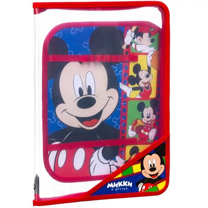 Папка пластиковая А4, на молнии, Микки Маус Папка пластиковая А4, на молнии, Микки Маус