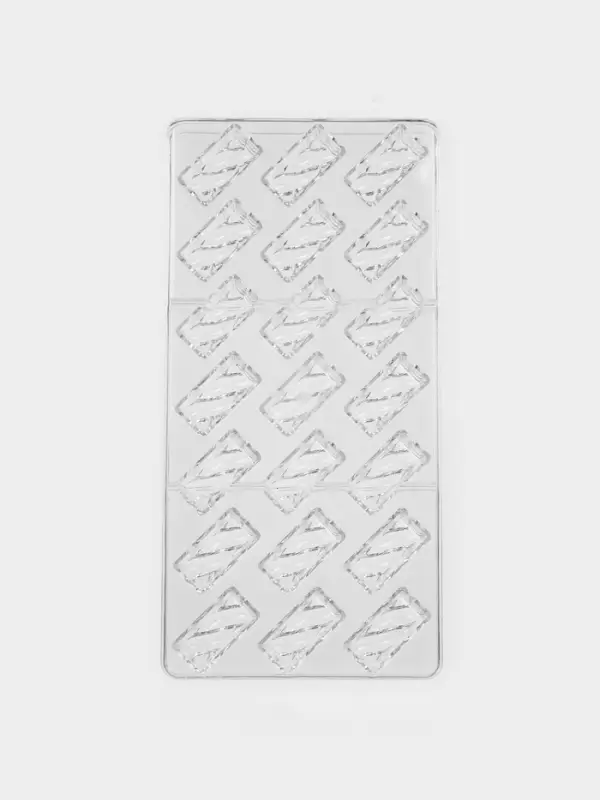 Форма для конфет и шоколада KONFINETTA &laquo;Косичка&raquo;, 27.5&times;17.5&times;2.5 см, 21 ячейка 3.7&times;1.5&times;1.5 см, пластик, прозрачная