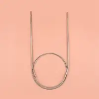 Спицы круговые, для вязания, с металлическим тросом, d=2 мм, 14/80 см