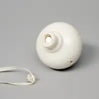 Ёлочный шар с подсветкой &laquo;Снежный&raquo;, 10.7&times;8.5&times;8.5 см, 1 LED, керамика, от батареек LR44&times;3, керамика, свечение тёплое белое