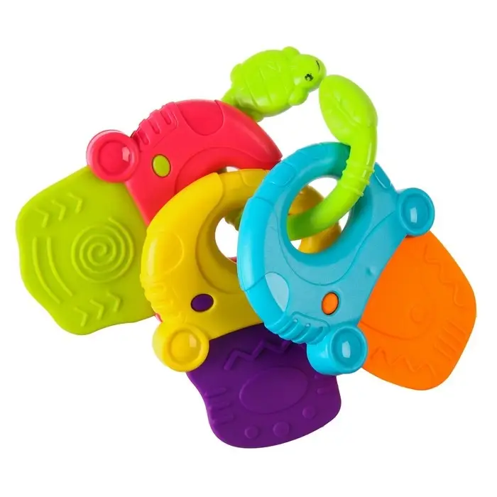 Погремушка-прорезыватель «Ключики на кольце», с эластичными деталями, Крошка Я Погремушка-прорезыватель «Ключики на кольце», с эластичными деталями, Крошка Я