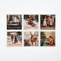 Набор магнитов новогодних «Винтаж» полимер 24 шт.