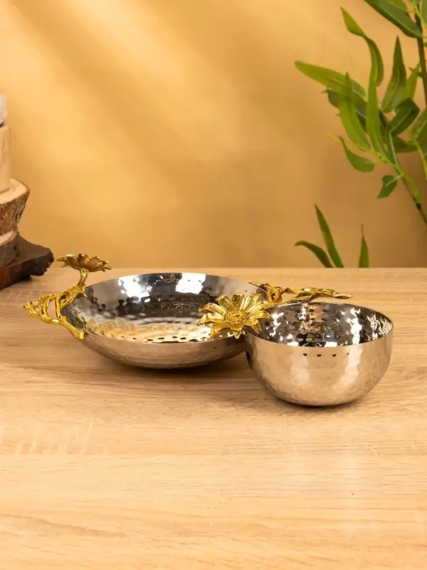 Менажница "Лето" 27х16х7 см, нержавеющая сталь