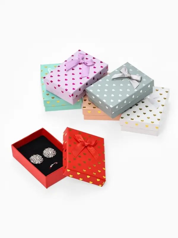 Набор коробочек подарочных 6 шт. под набор &laquo;Сердечки&raquo;, 7&times;9 см ( + - 0.5 см), цвет МИКС (7528509)   1
