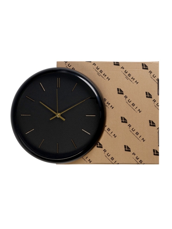 Часы настенные, интерьерные "Классика", d-30 см, со стеклом, черные