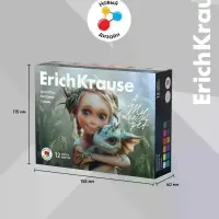 Гуашь 12 цветов ErichKrause Magic Pet