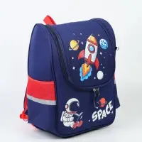 Ранец с эргономичной спинкой квадратный "Ракета"