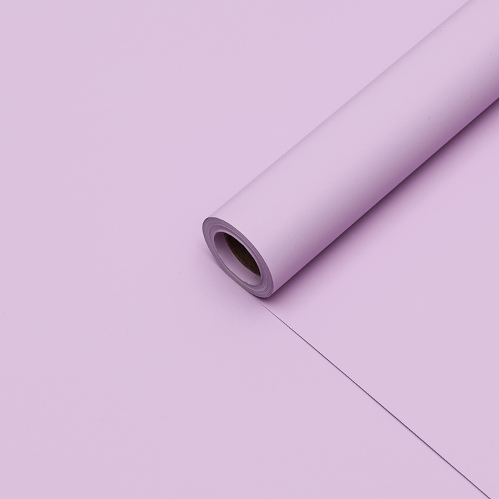 Пленка для цветов тонированная, матовая, пыльная глициния, 0,5 х 10 м, 65 мкм Пленка для цветов тонированная, матовая, пыльная глициния, 0,5 х 10 м, 65 мкм