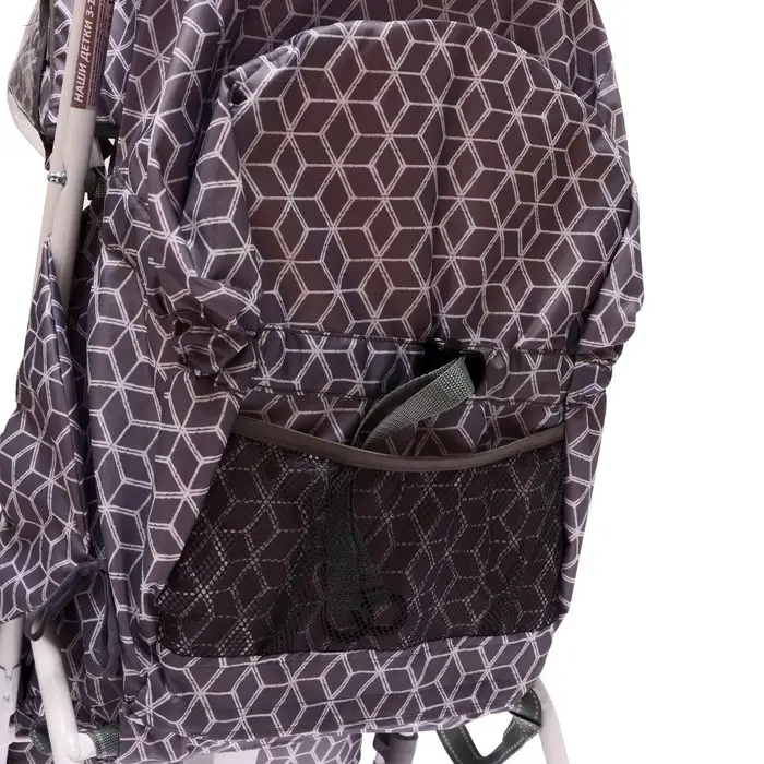 Санки-коляска «Наши детки 3-1К», принт: с ромбиками серый Санки-коляска «Наши детки 3-1К», принт: с ромбиками серый