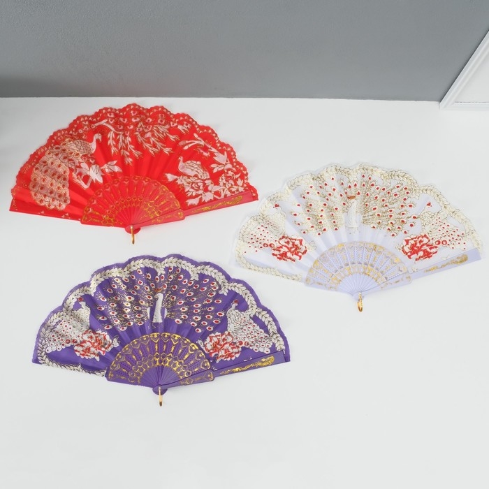 Веер h= 23 см  Веер h= 23 см "Узор", цвет и рисунок МИКС