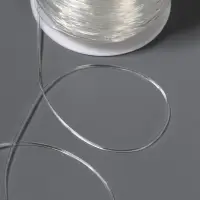 Нить для плетения, эластичная, 100&plusmn;1 м, d=1 мм, прозрачная