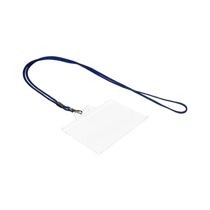 Бейдж горизонтальный, внешний размер 94×80 мм, внутренний размер 87×54 мм, на синем шнурке 40 см Бейдж горизонтальный, внешний размер 94×80 мм, внутренний размер 87×54 мм, на синем шнурке 40 см