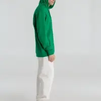 Толстовка с капюшоном унисекс Hoodie, зеленая, размер XS