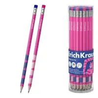 Карандаш чернографитный ErichKrause Pinna Kotta, круглый, с ластиком, HB, в тубусе, МИКС