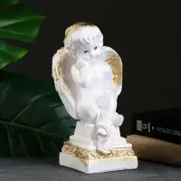 Фигура &laquo;Ангел на Пьедестале&raquo; белый 25&times;14&times;12 см