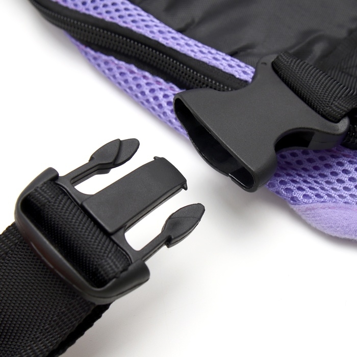 Рюкзак-переноска для кошек и собак  Рюкзак-переноска для кошек и собак "Кенгуру",М -32х20 см (ДС 29-34, ОГ 25-43 см) фиолетовый