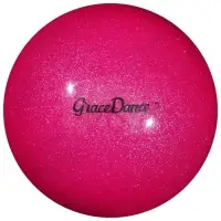 Мяч для художественной гимнастики Grace Dance, d=16.5 см, цвет розовый с блеском