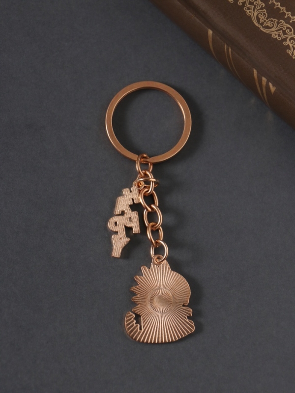 Брелок металл, эмаль "Счастливый динозавр" 9 см