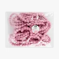 Тесьма декоративная с помпонами, 10 мм, 9.1&plusmn;0.5 м, розовый