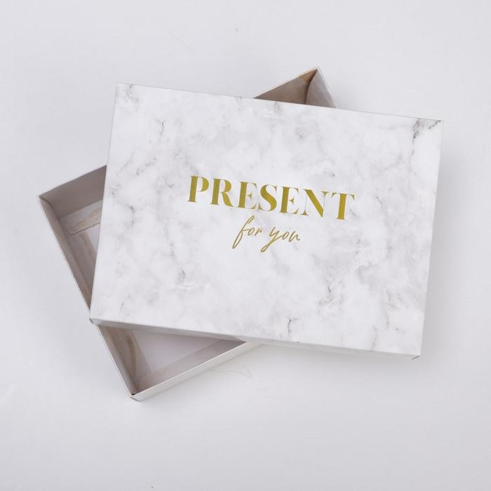 Коробка подарочная складная, упаковка, «Мрамор», 21 х 15 х 7 см Коробка подарочная складная, упаковка, «Мрамор», 21 х 15 х 7 см