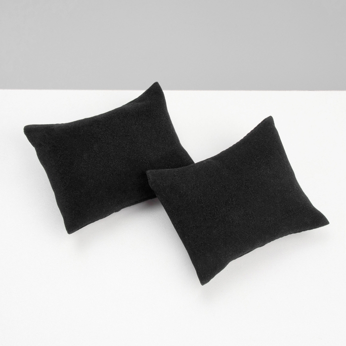 Подушка для украшений Queen fair, флок, 8×6,5×3,5 см, цвет чёрный Подушка для украшений Queen fair, флок, 8×6,5×3,5 см, цвет чёрный