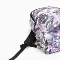 Рюкзак школьный на молнии, с карманами, с принтом, размер 30&times;13&times;42 см, сиреневый