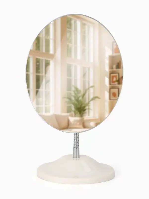 Зеркало настольное, овальное, на гибкой ножке, 16.5&times;23/28 см, (13.5&times;16.5 см)